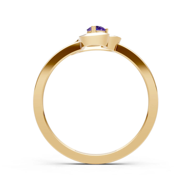 Amora Heart Tiny Solitaire Ring