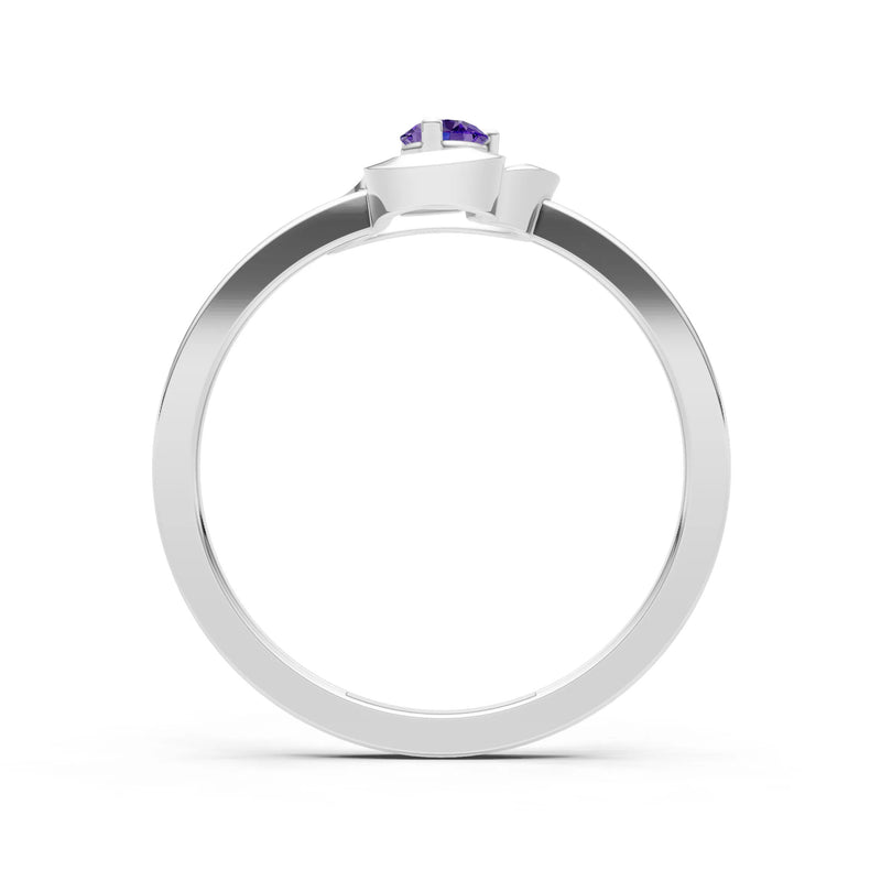 Amora Heart Tiny Solitaire Ring