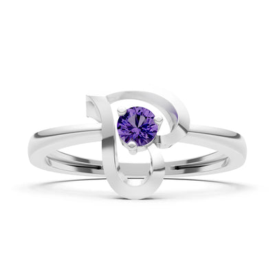 Amora Heart Tiny Solitaire Ring