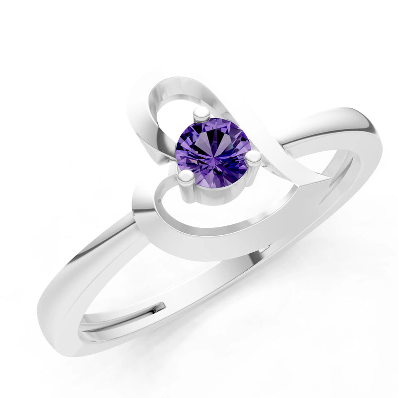 Amora Heart Tiny Solitaire Ring