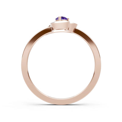 Amora Heart Tiny Solitaire Ring