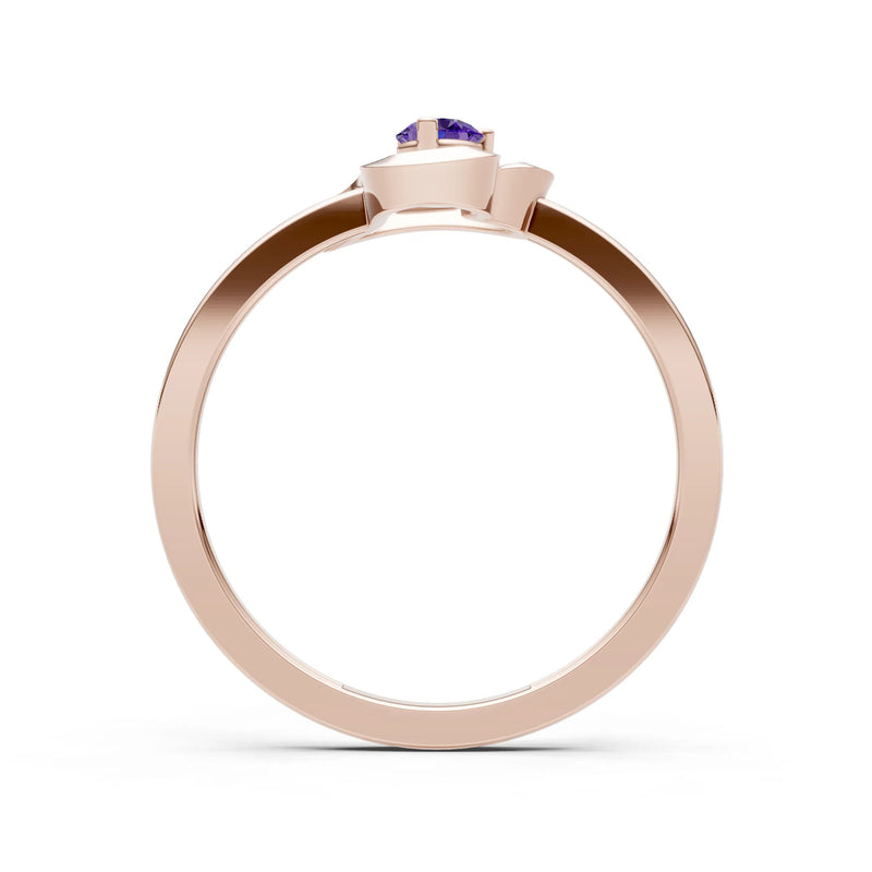 Amora Heart Tiny Solitaire Ring