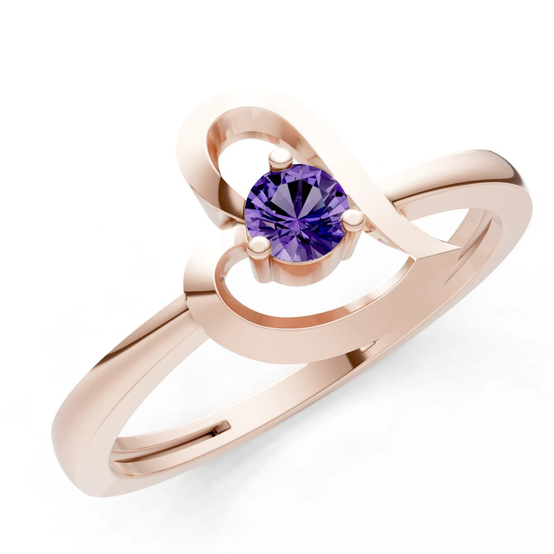 Amora Heart Tiny Solitaire Ring