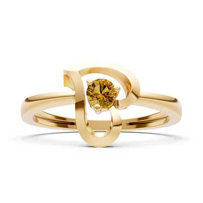 Amora Heart Tiny Solitaire Ring