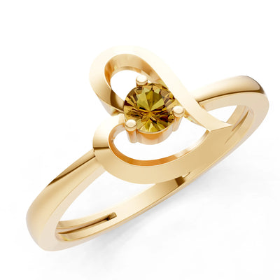 Amora Heart Tiny Solitaire Ring