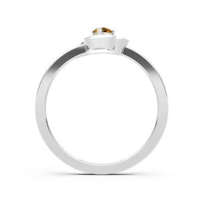 Amora Heart Tiny Solitaire Ring