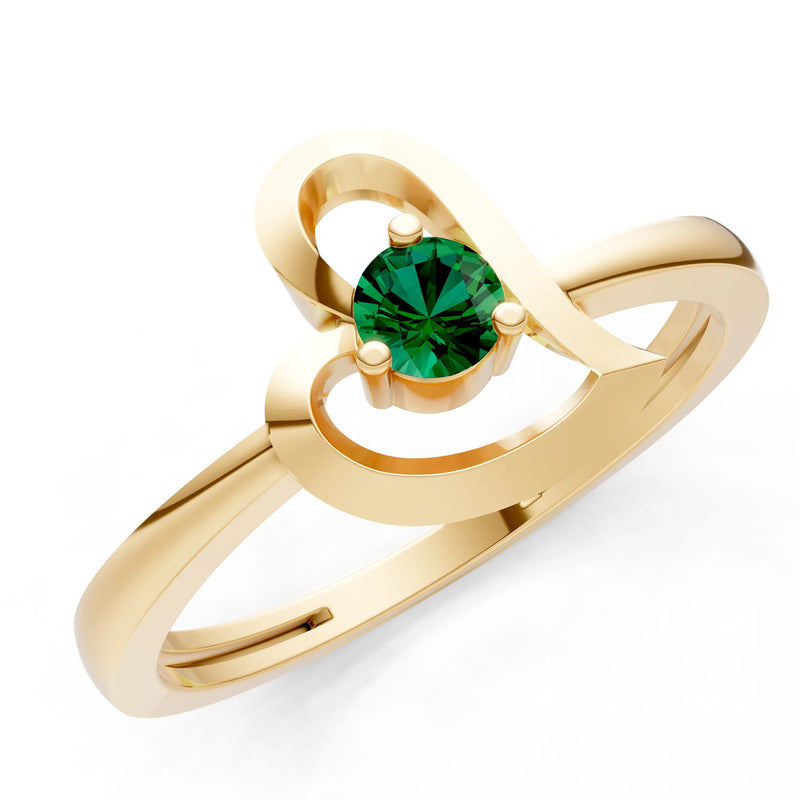 Amora Heart Tiny Solitaire Ring