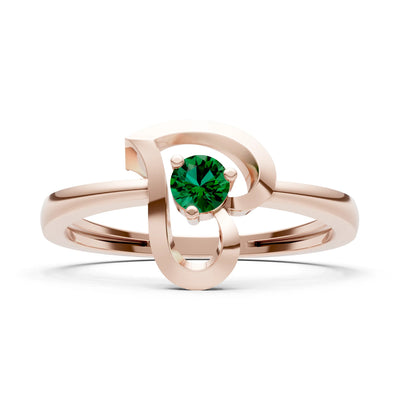 Amora Heart Tiny Solitaire Ring