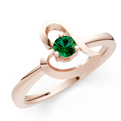 Amora Heart Tiny Solitaire Ring