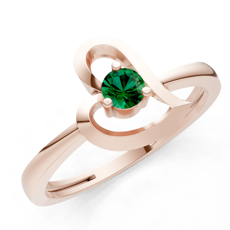 Amora Heart Tiny Solitaire Ring