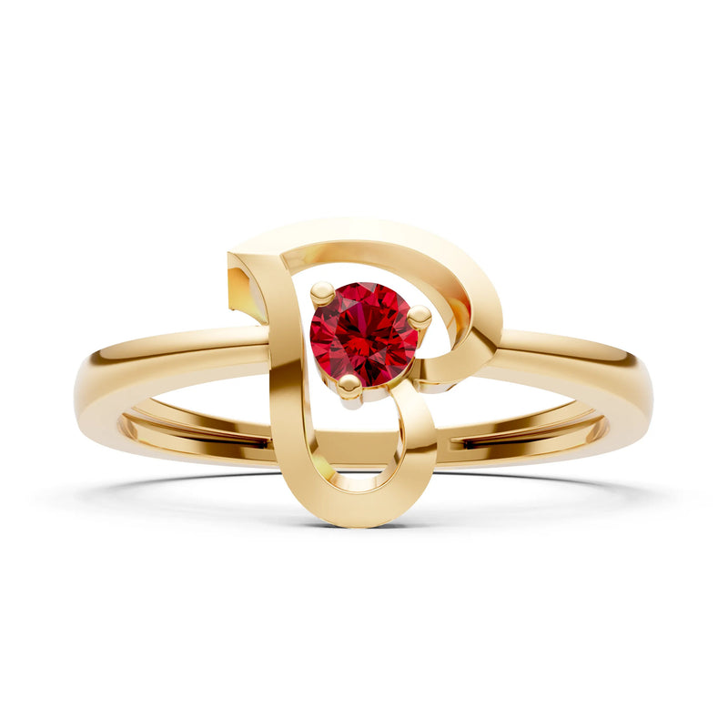 Amora Heart Tiny Solitaire Ring
