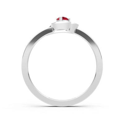 Amora Heart Tiny Solitaire Ring