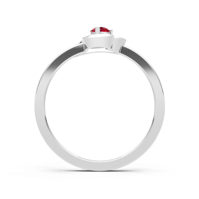 Amora Heart Tiny Solitaire Ring