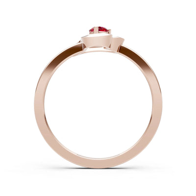 Amora Heart Tiny Solitaire Ring