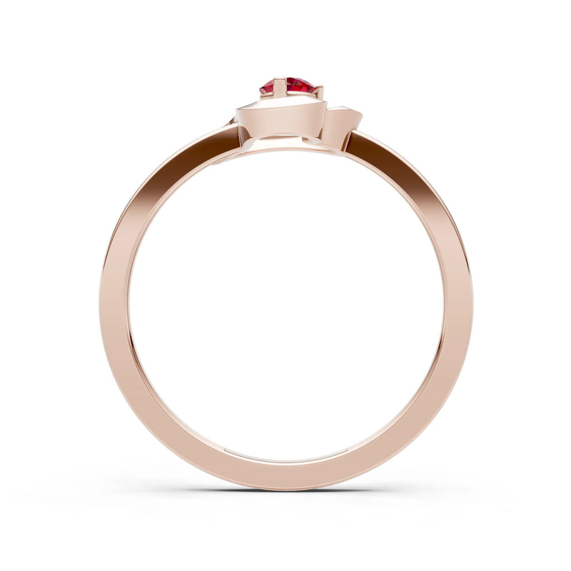 Amora Heart Tiny Solitaire Ring