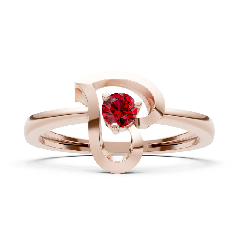 Amora Heart Tiny Solitaire Ring