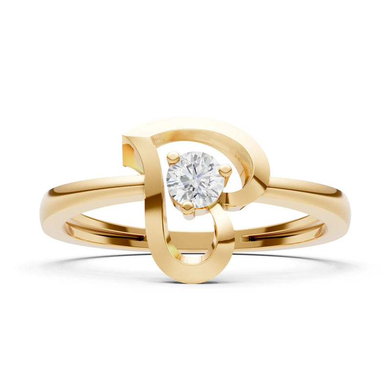 Amora Heart Tiny Solitaire Ring