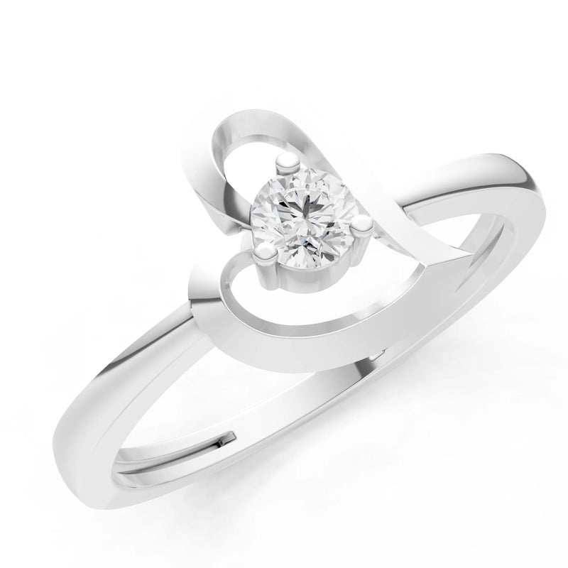Amora Heart Tiny Solitaire Ring