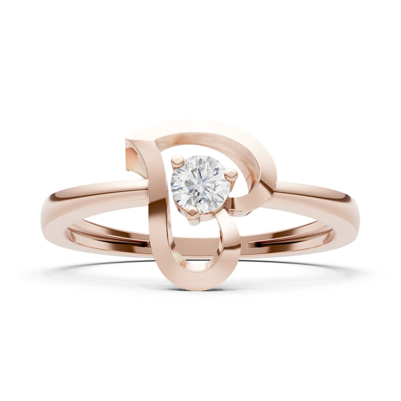 Diamond Amora Heart Tiny Solitaire Ring