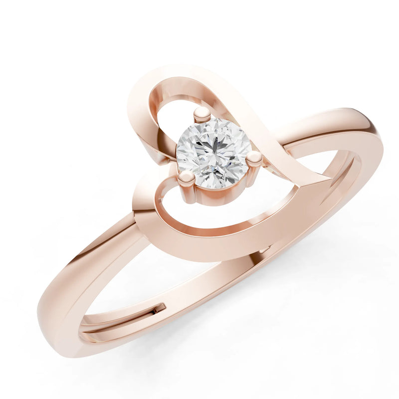Amora Heart Tiny Solitaire Ring