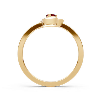 Amora Heart Tiny Solitaire Ring