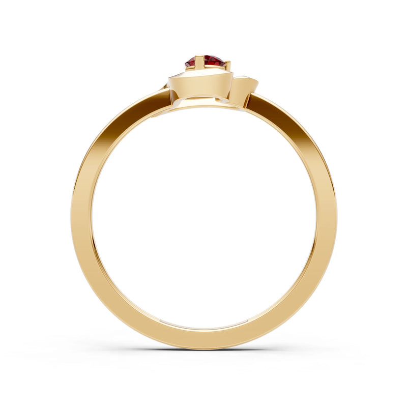 Amora Heart Tiny Solitaire Ring