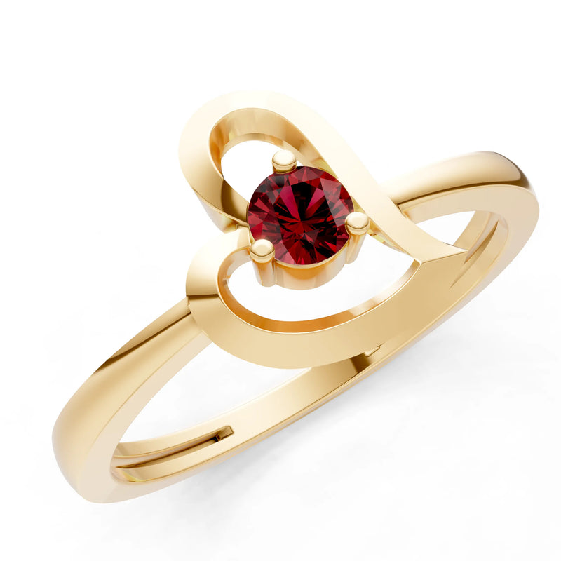 Amora Heart Tiny Solitaire Ring