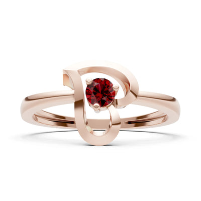 Amora Heart Tiny Solitaire Ring