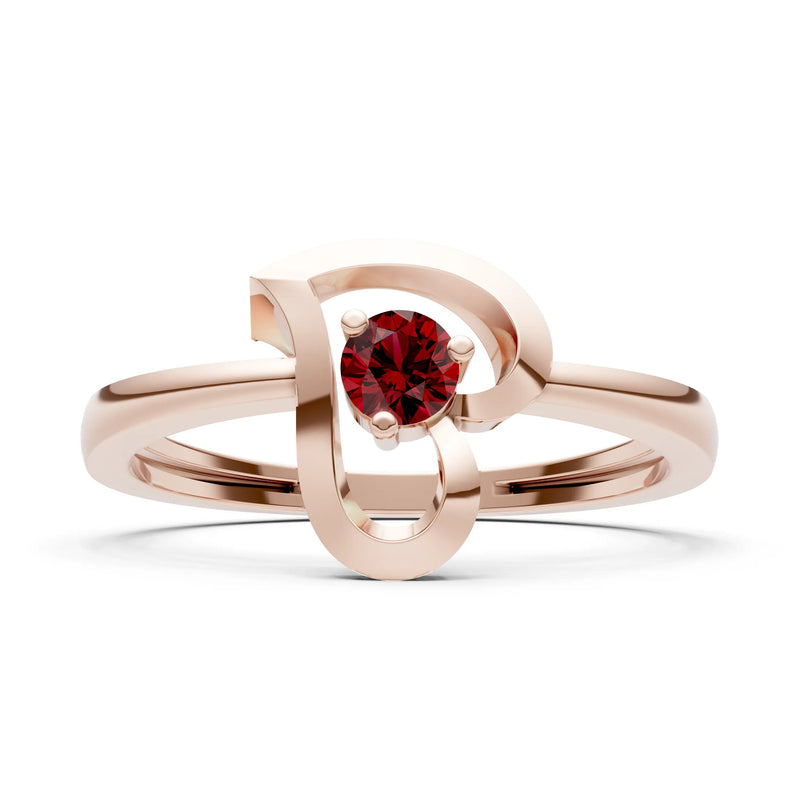 Amora Heart Tiny Solitaire Ring