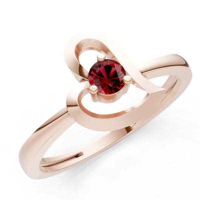 Amora Heart Tiny Solitaire Ring
