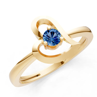 Amora Heart Tiny Solitaire Ring