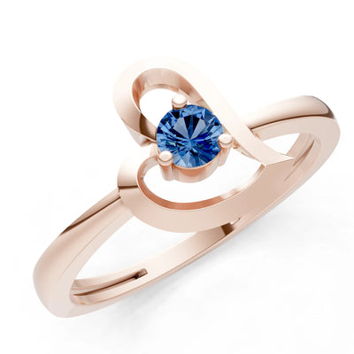 Amora Heart Tiny Solitaire Ring