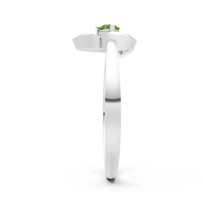 Peridot Amora Heart Tiny Solitaire Ring