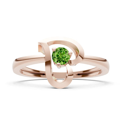 Amora Heart Tiny Solitaire Ring