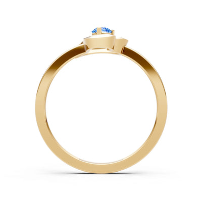 Amora Heart Tiny Solitaire Ring
