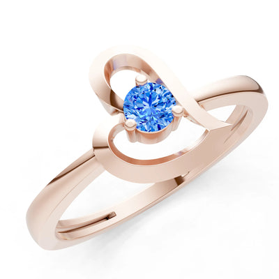 Amora Heart Tiny Solitaire Ring