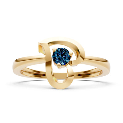 Amora Heart Tiny Solitaire Ring