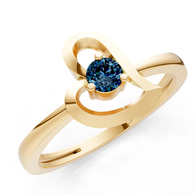 Amora Heart Tiny Solitaire Ring