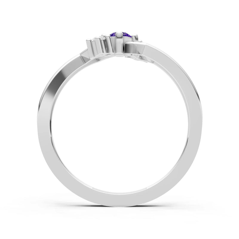 Dainty Geometric Multi-Stone Stacking Ring