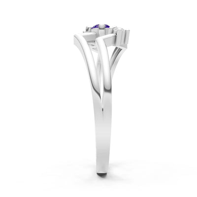 Dainty Geometric Multi-Stone Stacking Ring
