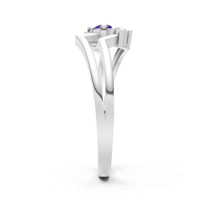 Dainty Geometric Multi-Stone Stacking Ring