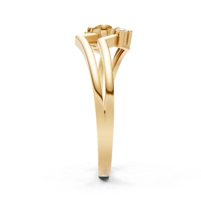 Dainty Geometric Multi-Stone Stacking Ring
