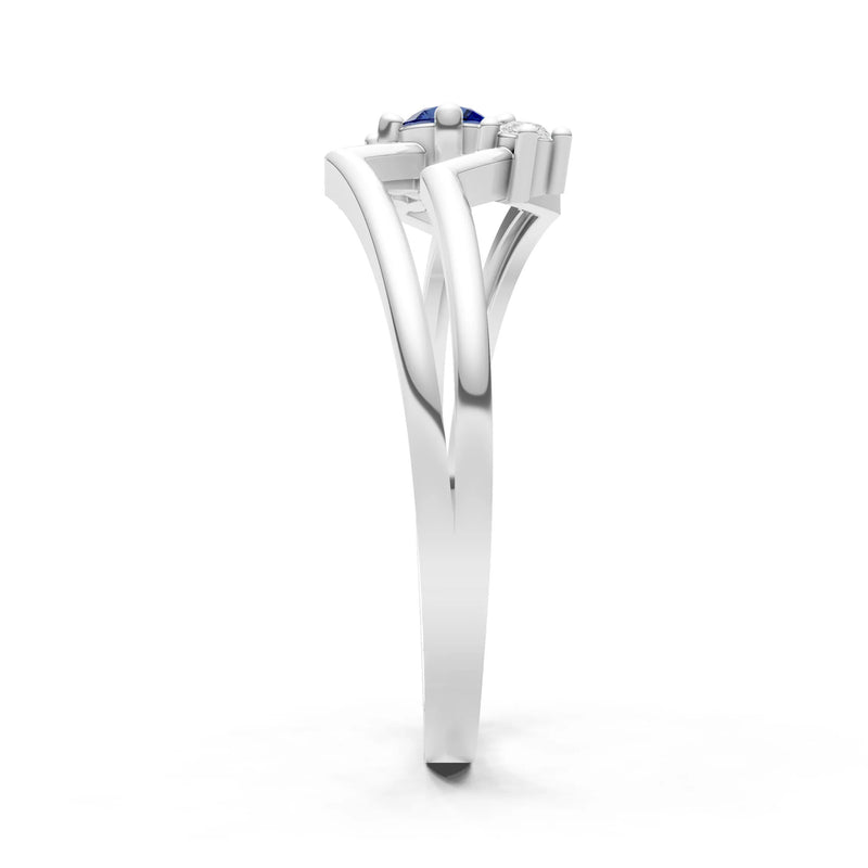 Dainty Geometric Multi-Stone Stacking Ring