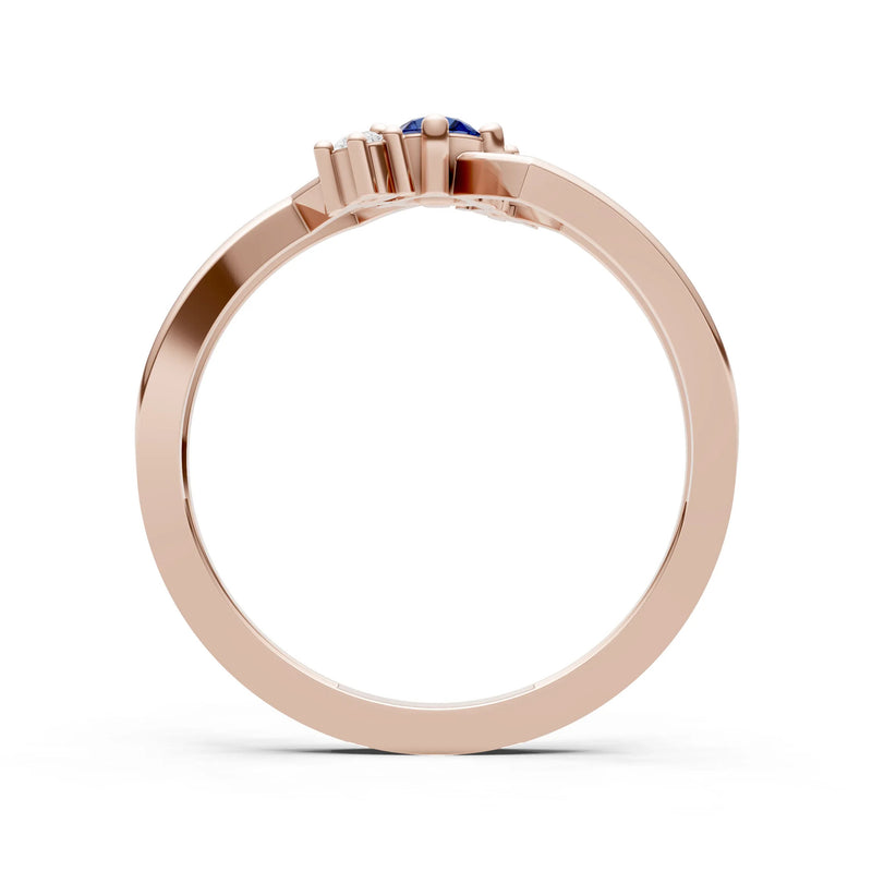 Dainty Geometric Multi-Stone Stacking Ring