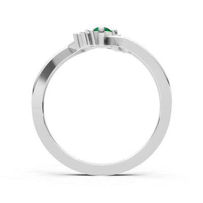 Dainty Geometric Multi-Stone Stacking Ring