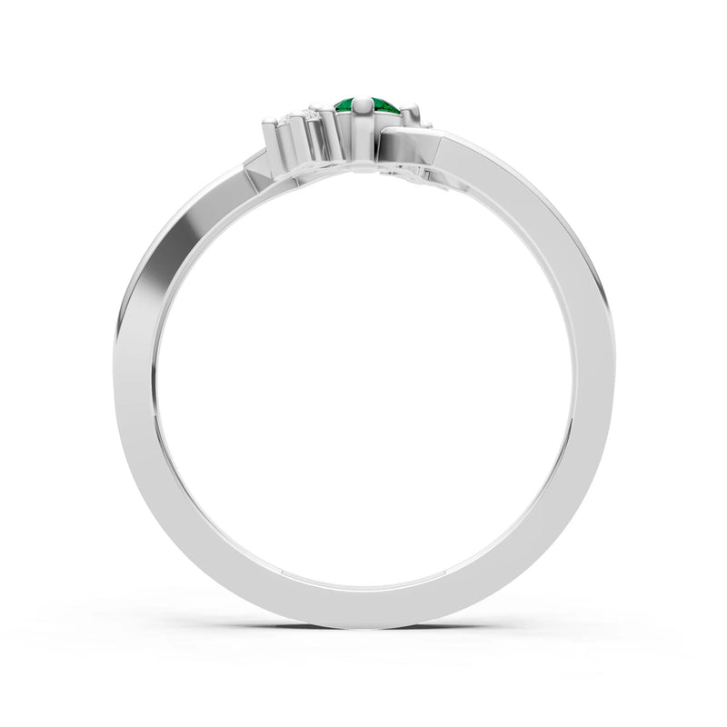 Dainty Geometric Multi-Stone Stacking Ring