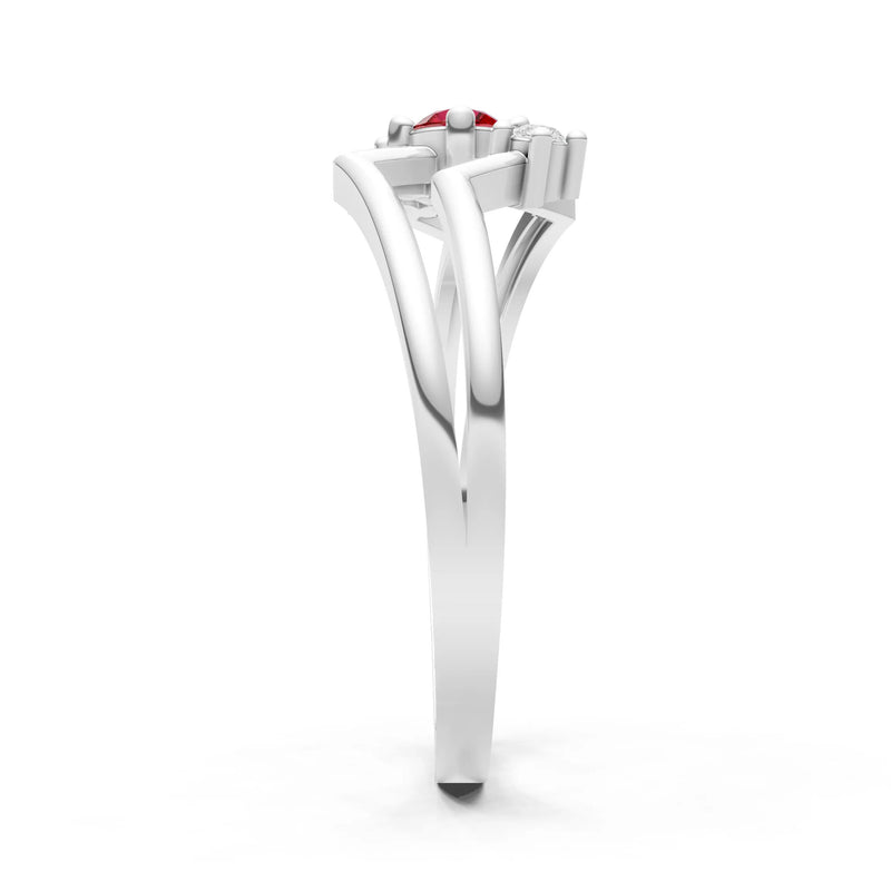 Dainty Geometric Multi-Stone Stacking Ring