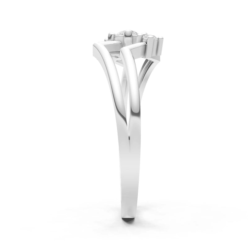 Dainty Geometric Multi-Stone Stacking Ring