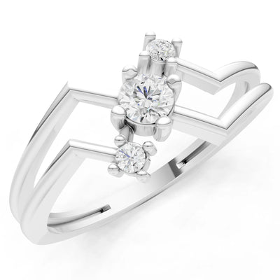 Dainty Geometric Multi-Stone Stacking Ring