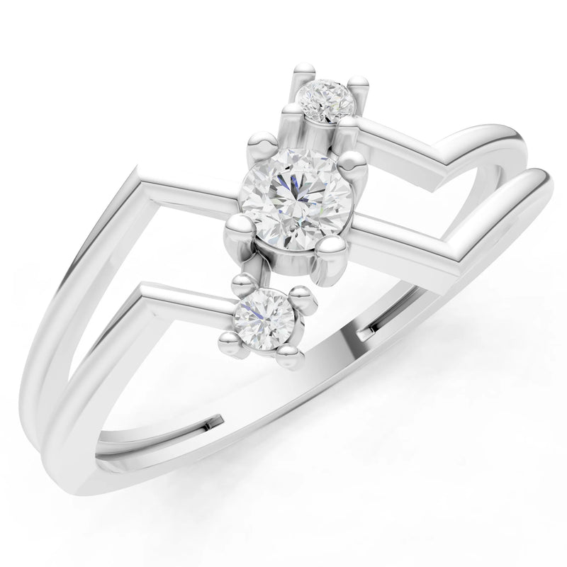 Diamond Dainty Geometric Multi-Stone Stacking Ring